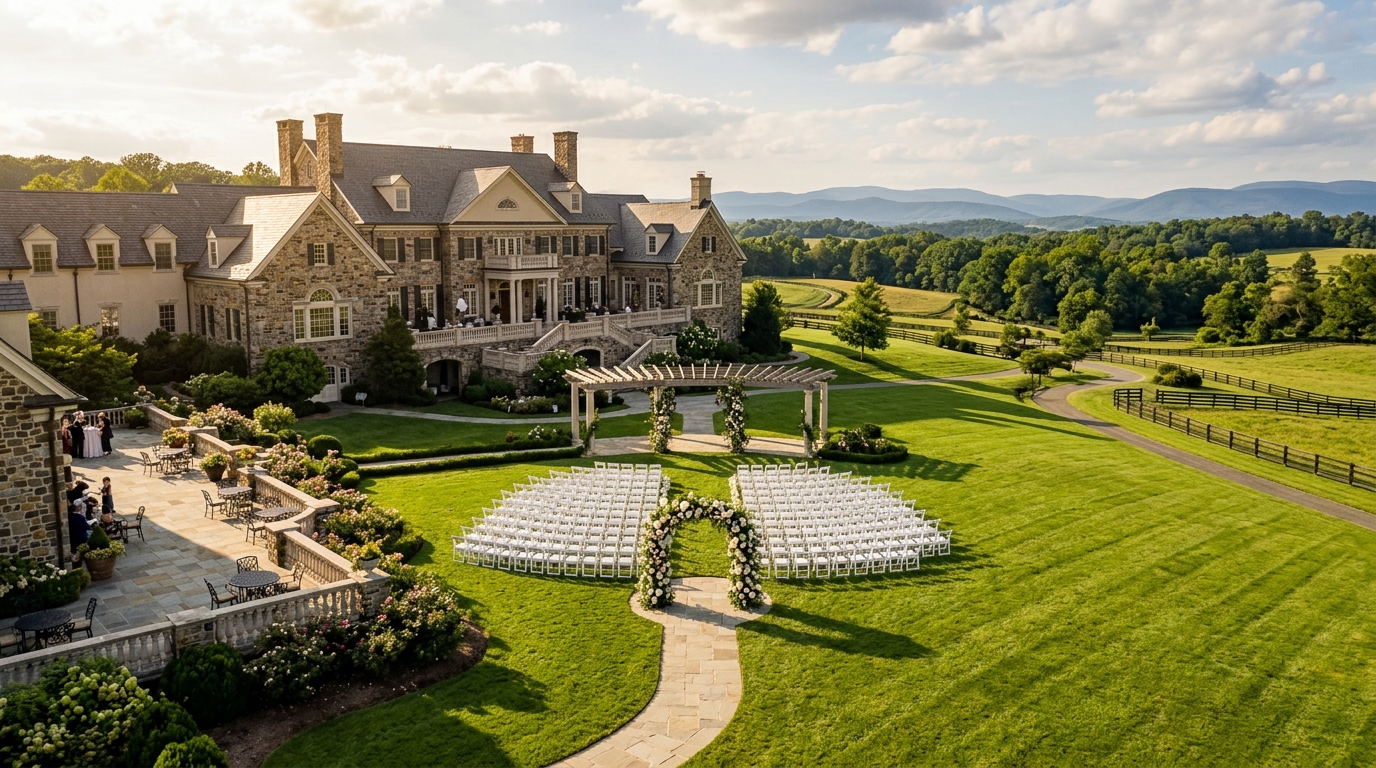 Salamander Resort Middleburg wedding setup